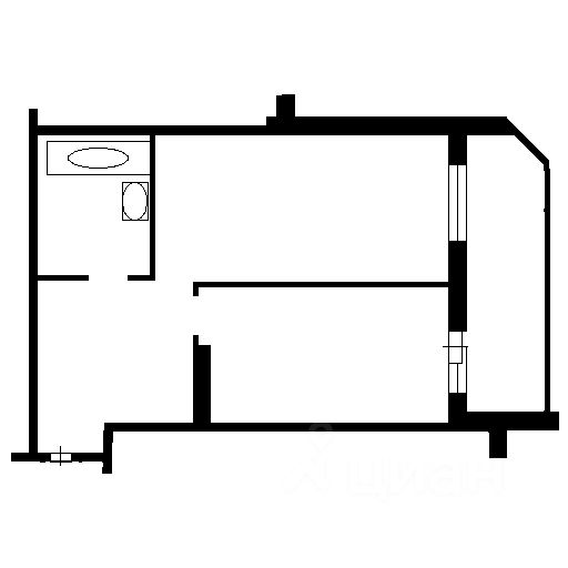 Планировка этой квартиры по данным Циан
