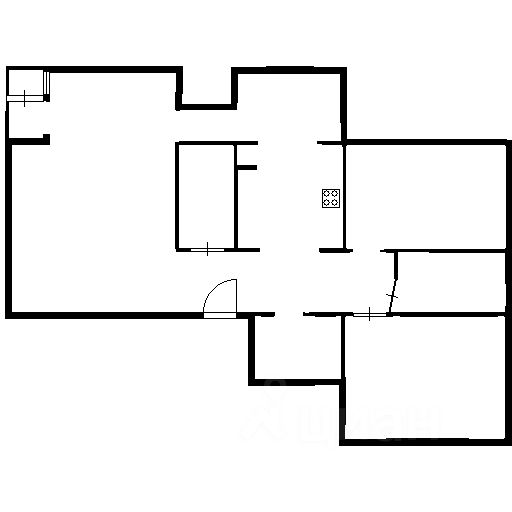 Планировка этой квартиры по данным Циан