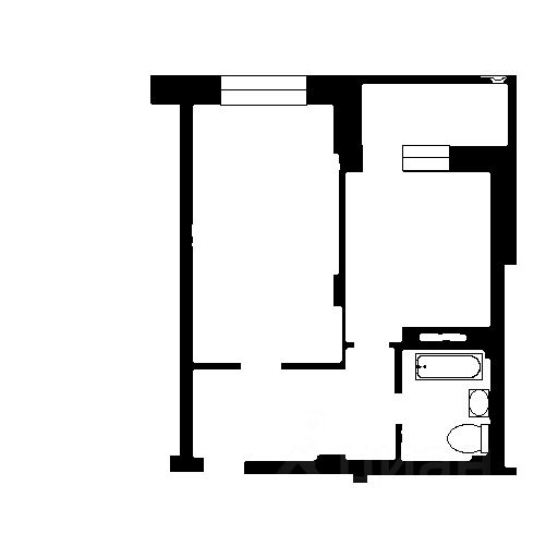 Планировка этой квартиры по данным Циан