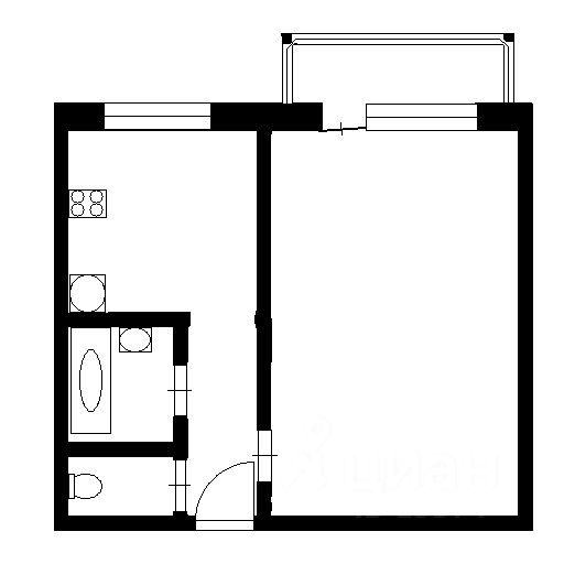 Планировка этой квартиры по данным Циан