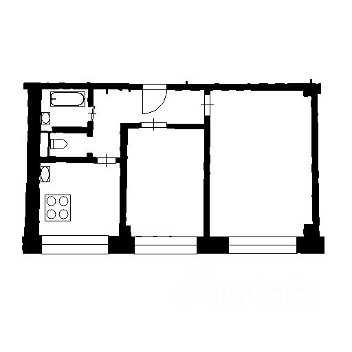 Планировка этой квартиры по данным Циан