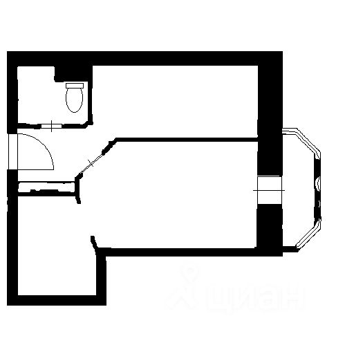 Планировка этой квартиры по данным Циан