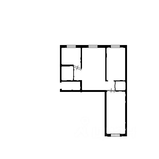 Планировка этой квартиры по данным Циан