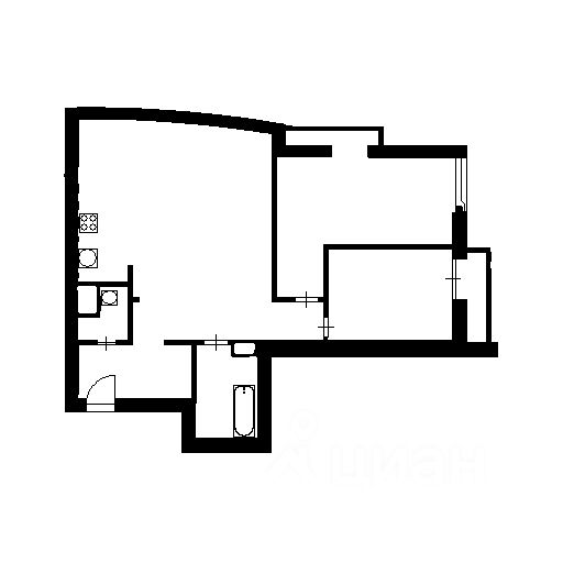 Планировка этой квартиры по данным Циан