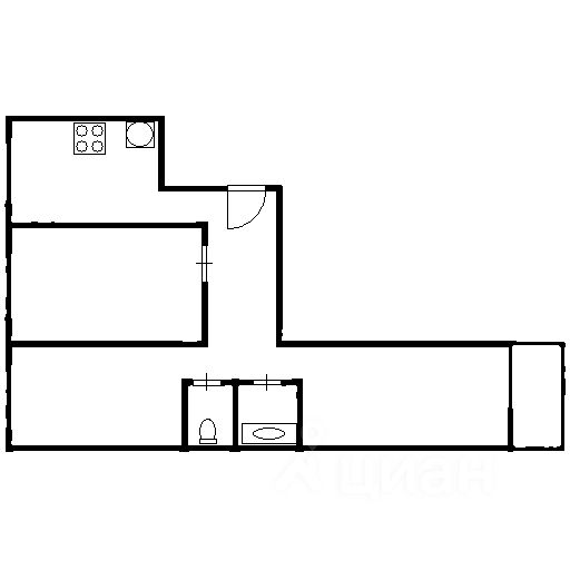 Планировка этой квартиры по данным Циан