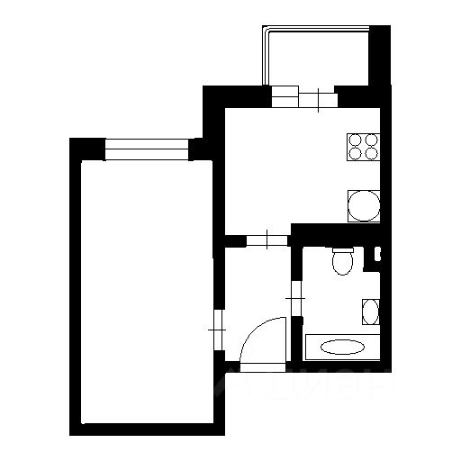 Планировка этой квартиры по данным Циан