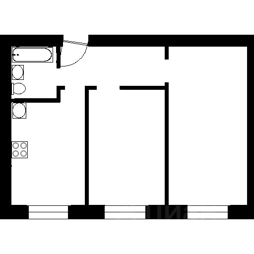 Планировка этой квартиры по данным Циан