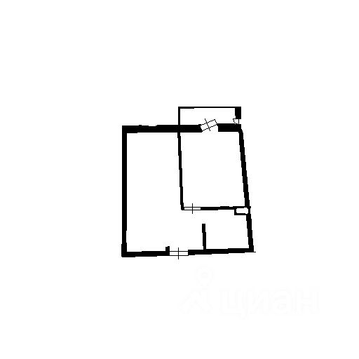 Планировка этой квартиры по данным Циан