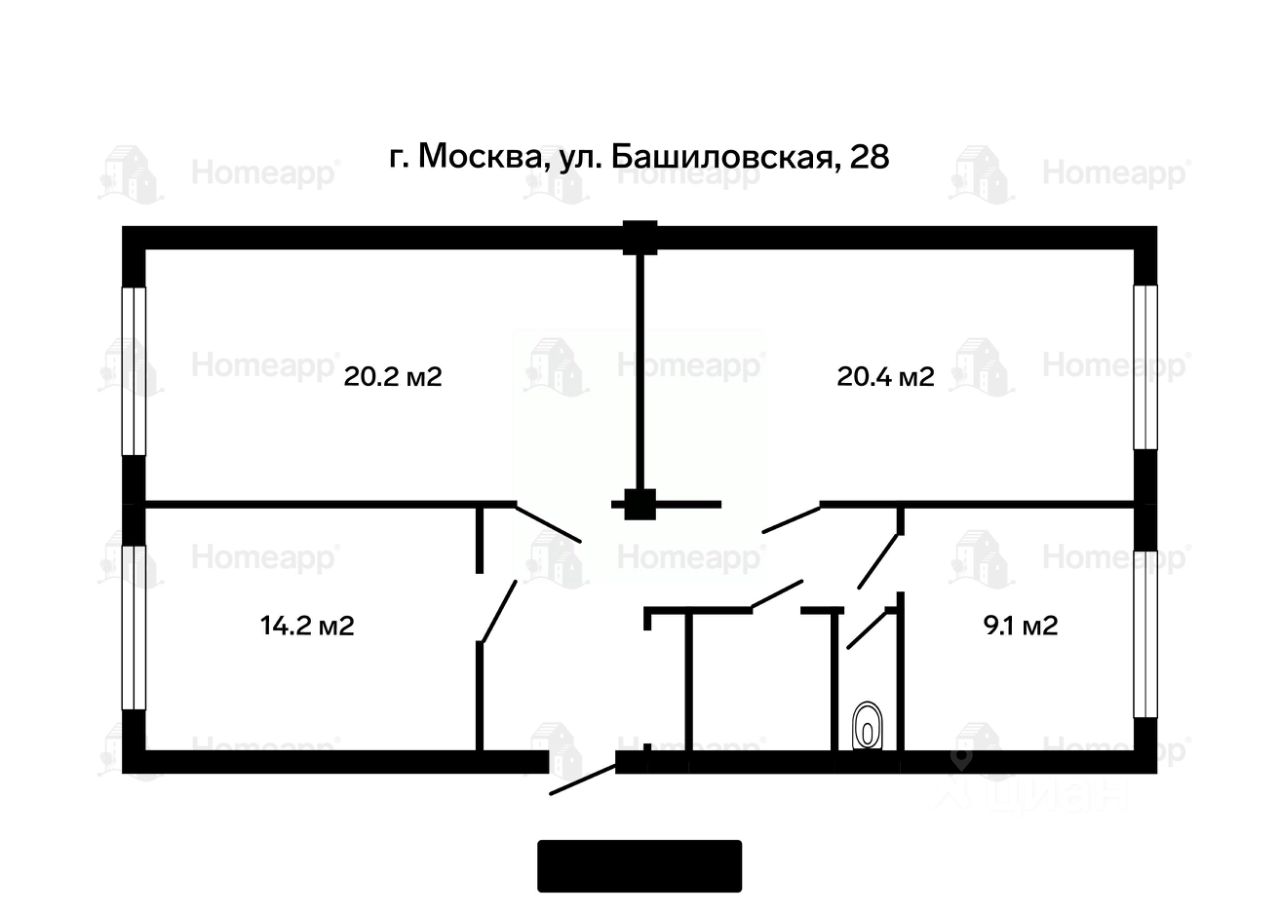 3-комн. кв., р-н Савеловский, Москва