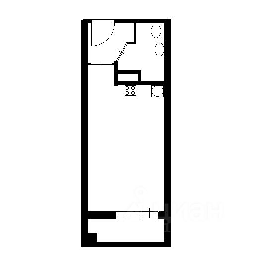 Планировка этой квартиры по данным Циан