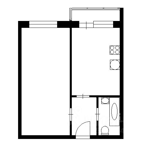 Планировка этой квартиры по данным Циан