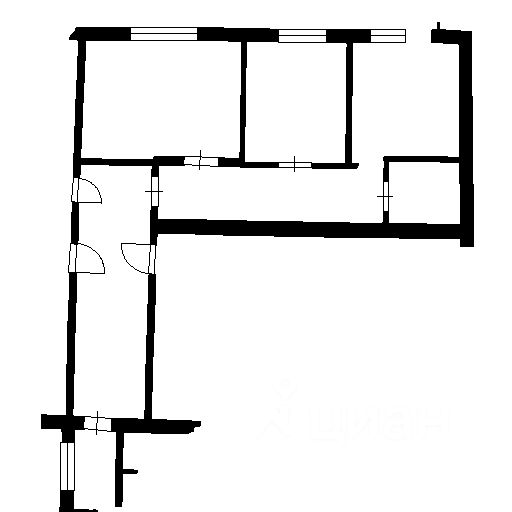 Планировка этой квартиры по данным Циан