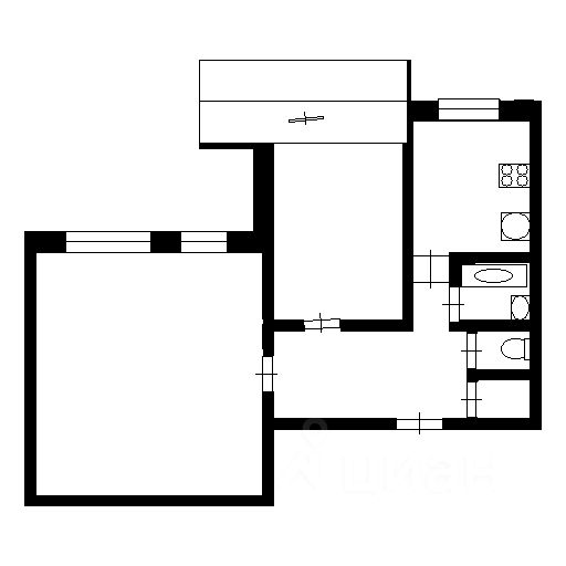 Планировка этой квартиры по данным Циан