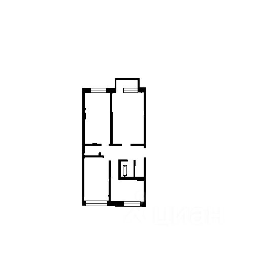Планировка этой квартиры по данным Циан