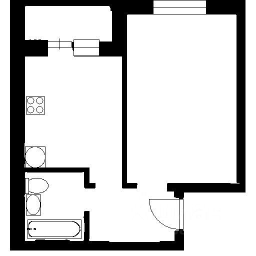 Планировка этой квартиры по данным Циан