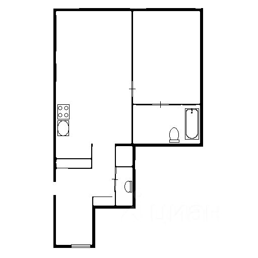 Планировка этой квартиры по данным Циан