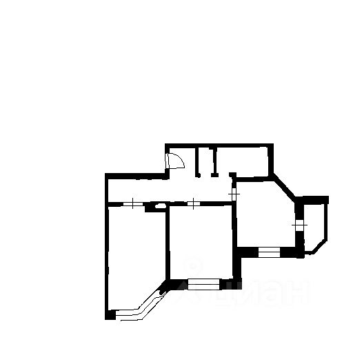 Планировка этой квартиры по данным Циан