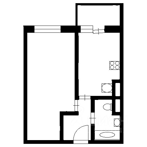 Планировка этой квартиры по данным Циан
