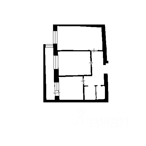 Планировка этой квартиры по данным Циан