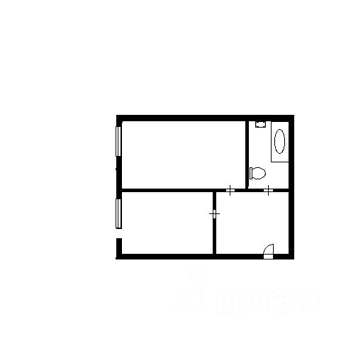 Планировка этой квартиры по данным Циан