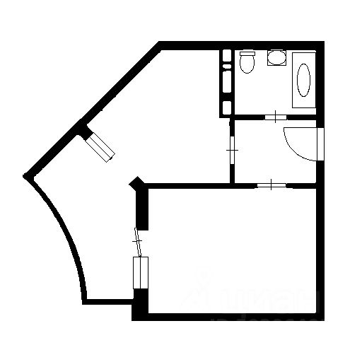 Планировка этой квартиры по данным Циан