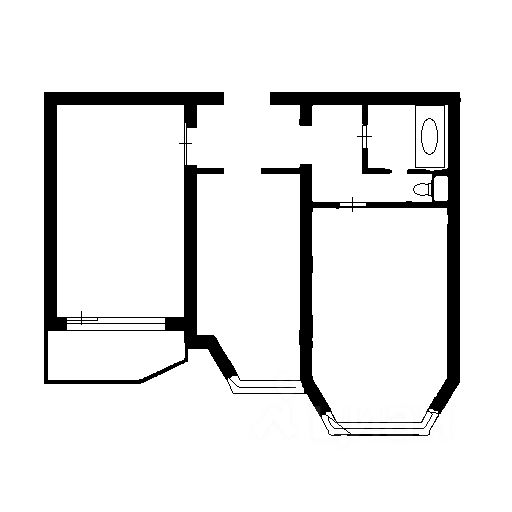 Планировка этой квартиры по данным Циан