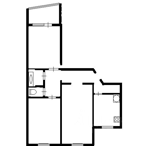 Планировка этой квартиры по данным Циан