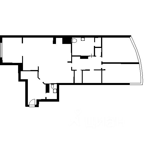 Планировка этой квартиры по данным Циан