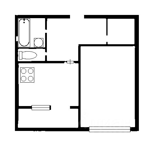 Планировка этой квартиры по данным Циан