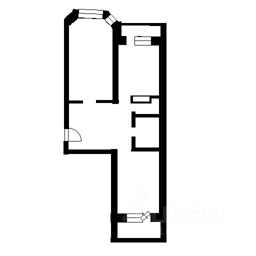 Планировка этой квартиры по данным Циан
