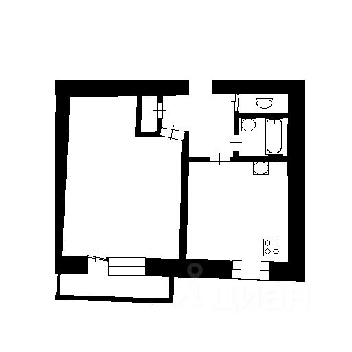 Планировка этой квартиры по данным Циан
