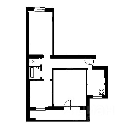 Планировка этой квартиры по данным Циан