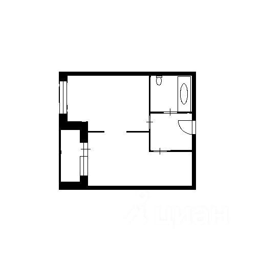 Планировка этой квартиры по данным Циан