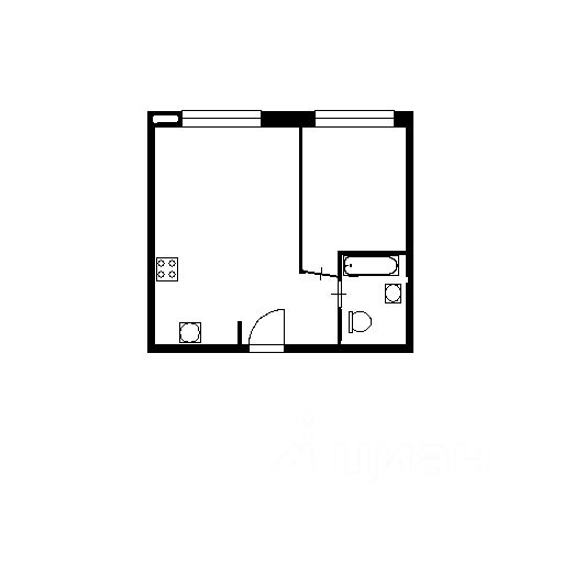 Планировка этой квартиры по данным Циан