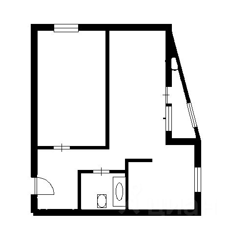 Планировка этой квартиры по данным Циан