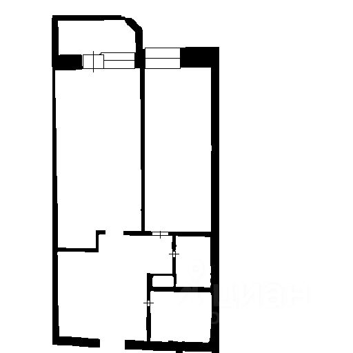 Планировка этой квартиры по данным Циан