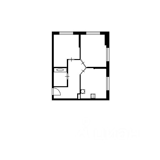 Планировка этой квартиры по данным Циан
