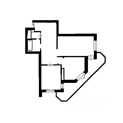 Планировка этой квартиры по данным Циан