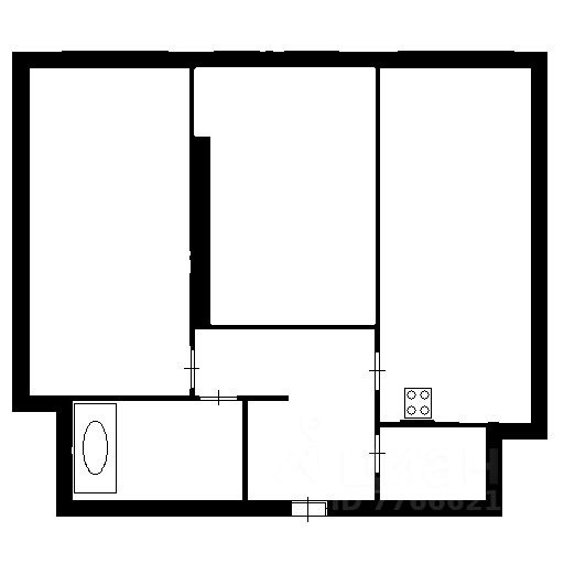 Планировка этой квартиры по данным Циан