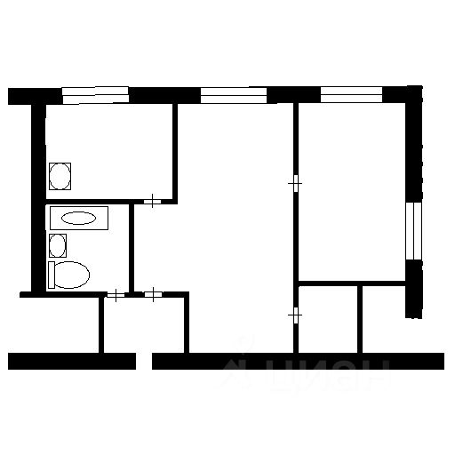 Планировка этой квартиры по данным Циан