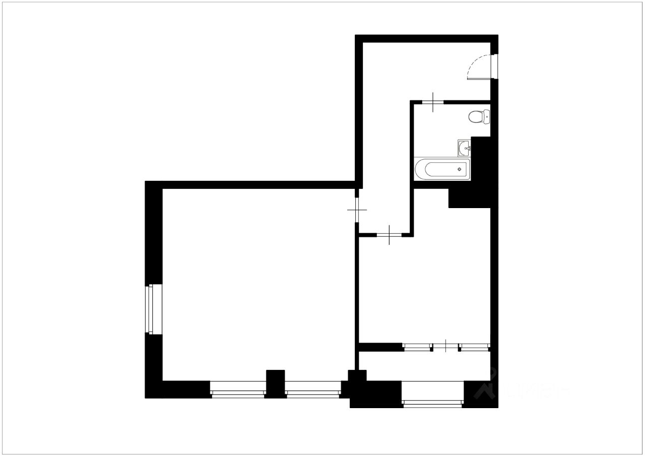 Планировка этой квартиры по данным Циан