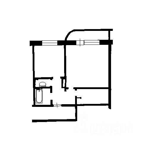 Планировка этой квартиры по данным Циан