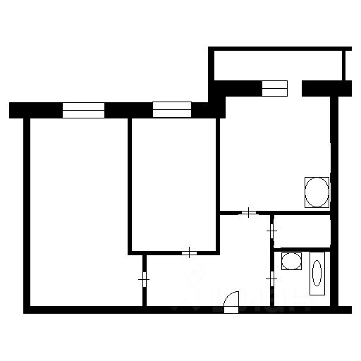Планировка этой квартиры по данным Циан