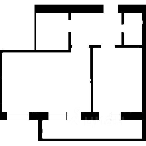 Планировка этой квартиры по данным Циан