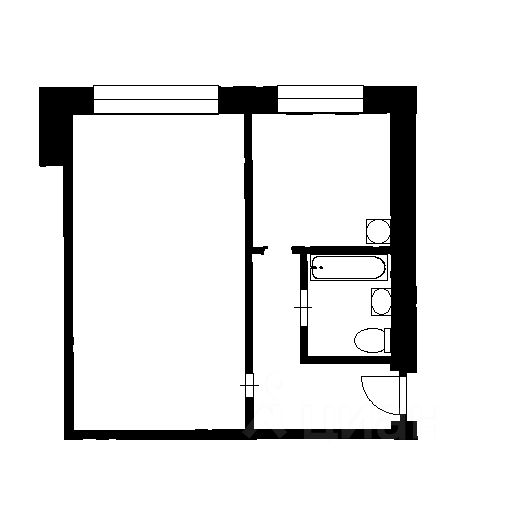 Планировка этой квартиры по данным Циан