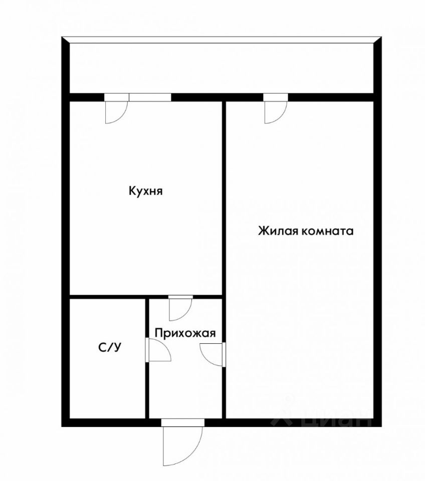 Планировка этой квартиры по данным Циан