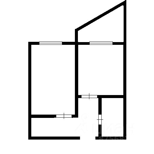 Планировка этой квартиры по данным Циан