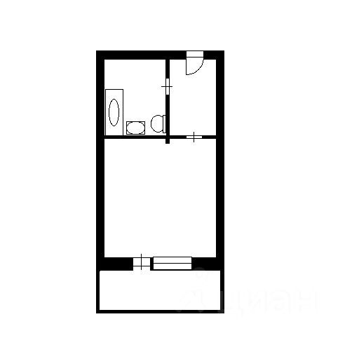 Планировка этой квартиры по данным Циан