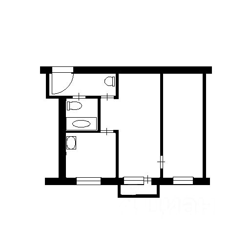 Планировка этой квартиры по данным Циан