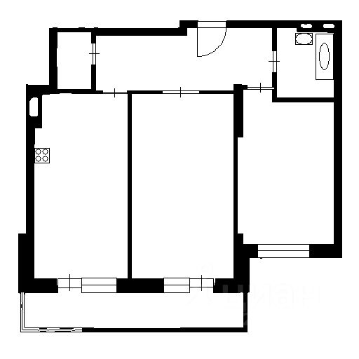 Планировка этой квартиры по данным Циан